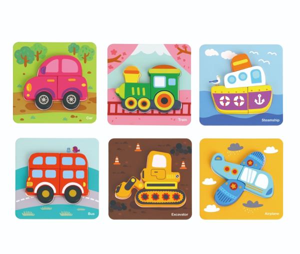 6 In 1 Mini Transportation Puzzle