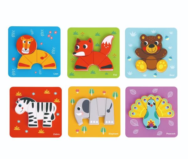 6 In 1 Mini Animal Puzzle